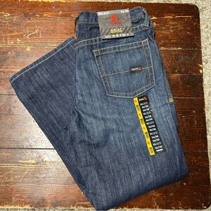 Ariat Work Flame Resistant M4 Relaxed bootcut Jean 36/30 dark wash
